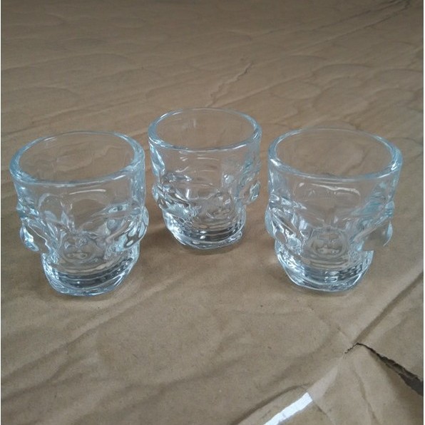 Creativo cristal calavera taza de vidrio vodka calavera taza de vino bar KTV suministros navideños