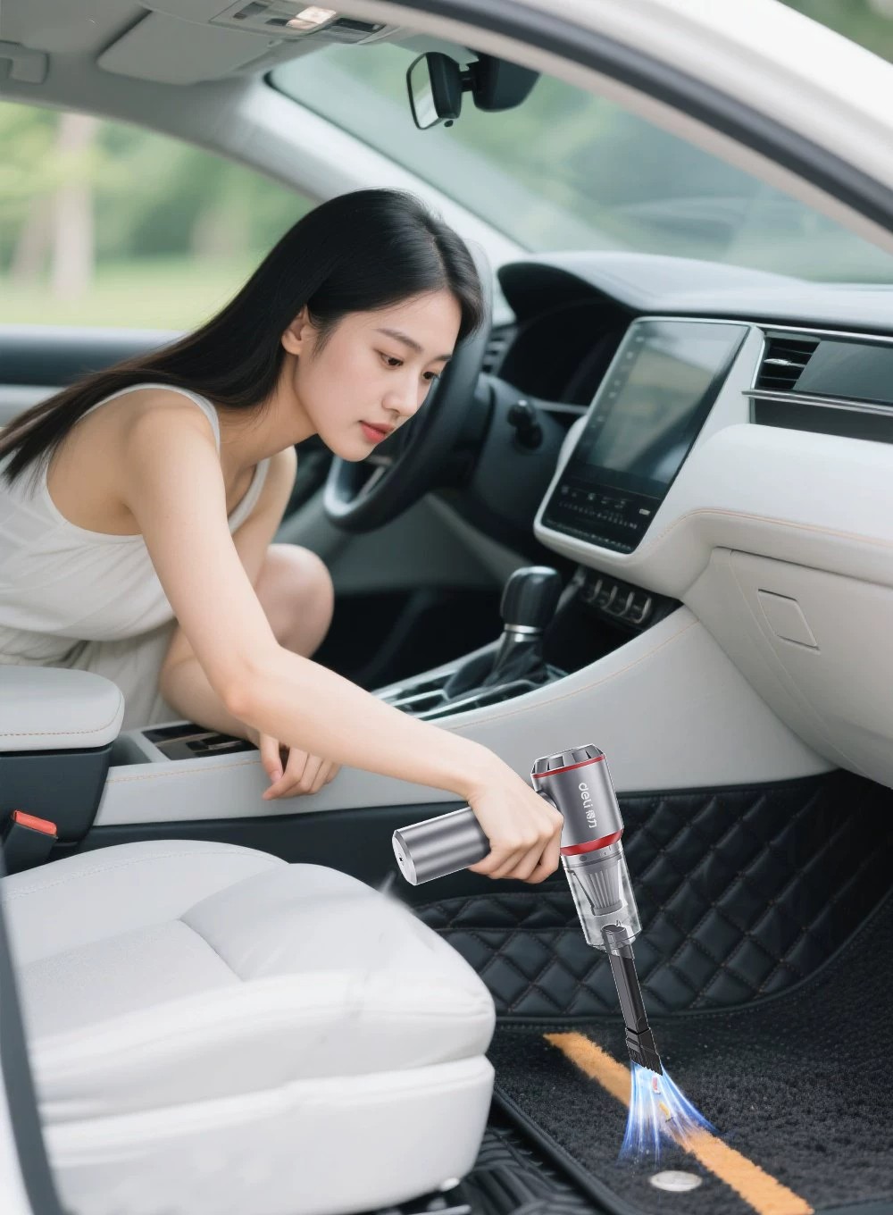 Deli Car Vacuum Cleaner Handheld Small Wireless 2026 New Model for Home and Car Dual Use with Super Strong Suction