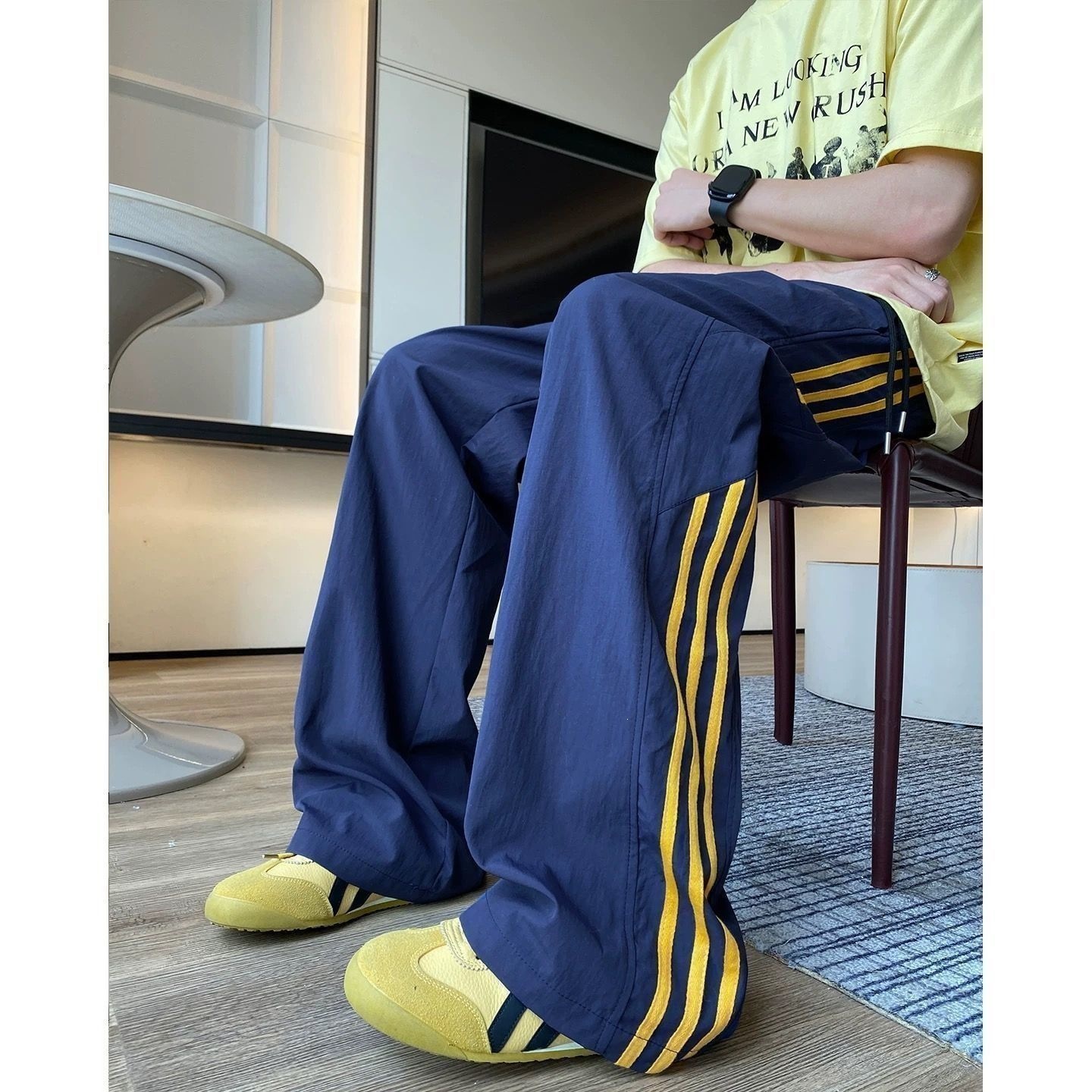 Pantalones deportivos delgados de verano transfronterizos de tres piernas de polilla de seda de hielo de secado rápido pantalones de hombre rectos sueltos