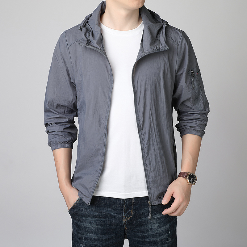 Sun protection clothing men's ultra-thin breathable waterproof summer sun protection clothing outdoor trendy fishing clothing hooded skin clothing 5582
