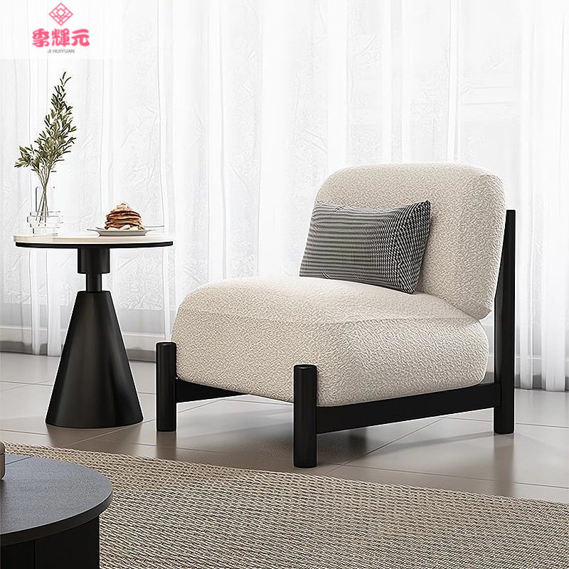 Japanese-Style Single Sofa Chair Cream Style Designer Living Room Small Apartment Nordic Wabi-Sabi Style Lazy Casual Simple