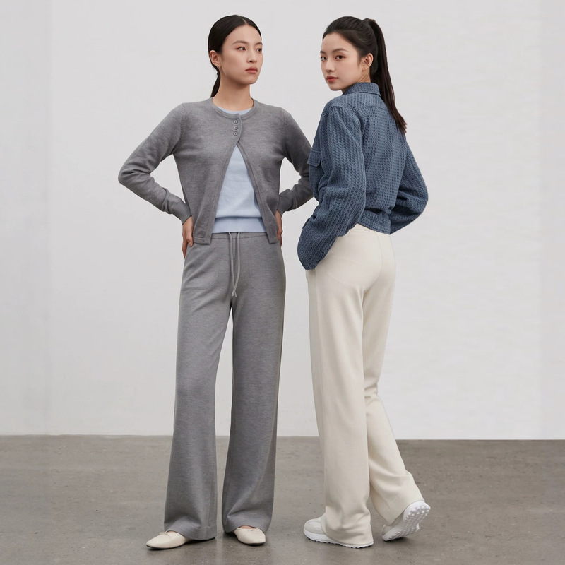 Wholesale Summer New Style Gray Sports Casual Pants for Women with Pockets, Thin High-Waisted Straight-Leg Cool-Feel Floor-Length Pants for Tall Individuals Wholesale Summer New Style Gray Sports Casual Pants for Women with Pockets, Thin High-Waisted Straight-Leg Cool-Feel Floor-Length Pants for Tall Individuals