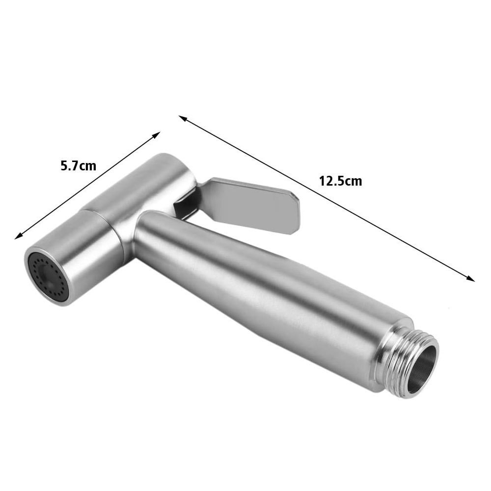 Acero inoxidable transfronterizo inodoro compañero conjunto de pistola de pulverización lavador de mujer grifo boquilla de pulverización presurizada pistola de pulverización de lavado inodoro