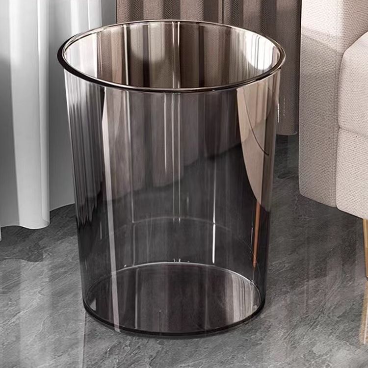 Light Luxury Transparent Large Trash Can Internet Celebrity Living Room Household Bathroom Toilet Kitchen Desktop Trash Can Wholesale