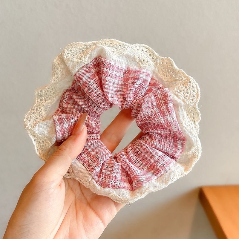 Primavera y verano coreanos, anillo de cabello de intestino grueso, nuevo tipo de cabello de cabello de cola de caballo, flor de bosque, cabello de sensación superior, adornos de cabello para mujeres