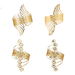 Foreign Trade Hot-Selling Jewelry Cross-Border Wholesale Fashion Wings Spring Opening Bracelet Hollow Metal Creative Hand Jewelry Bracelet