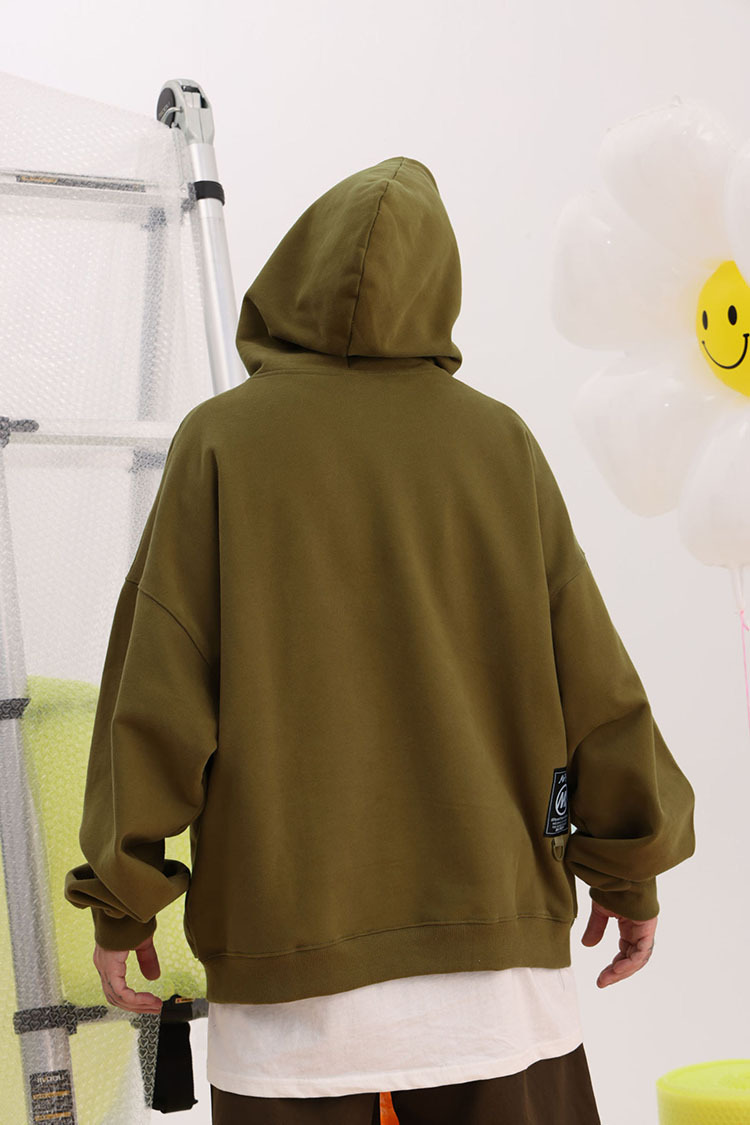 Herren Kapuzenpullover Schwer Mit Daisy Motiv Und Samtfutter_voghion.com