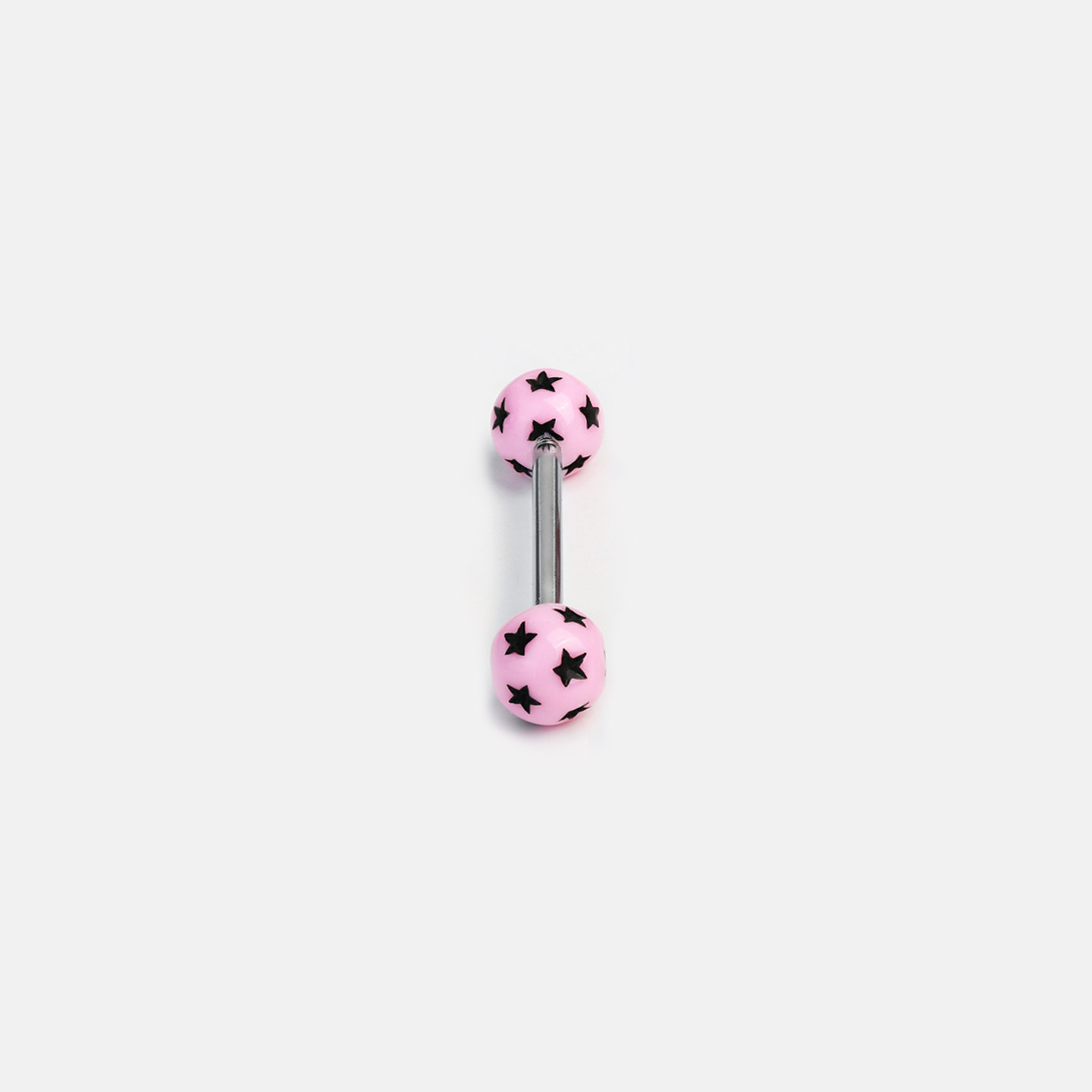 Double-Headed Round Ball Five-Pointed Star Tongue Barbell, 10 Colors Acrylic, European & American Trendy Body Piercing Jewelry, Wholesale detail image 21