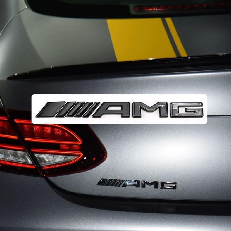 Mercedes-Benz AMG emblem, new E-Class and C-Class modifications, C43, C63S, E53, E63S, rear and side emblems, black modification decals