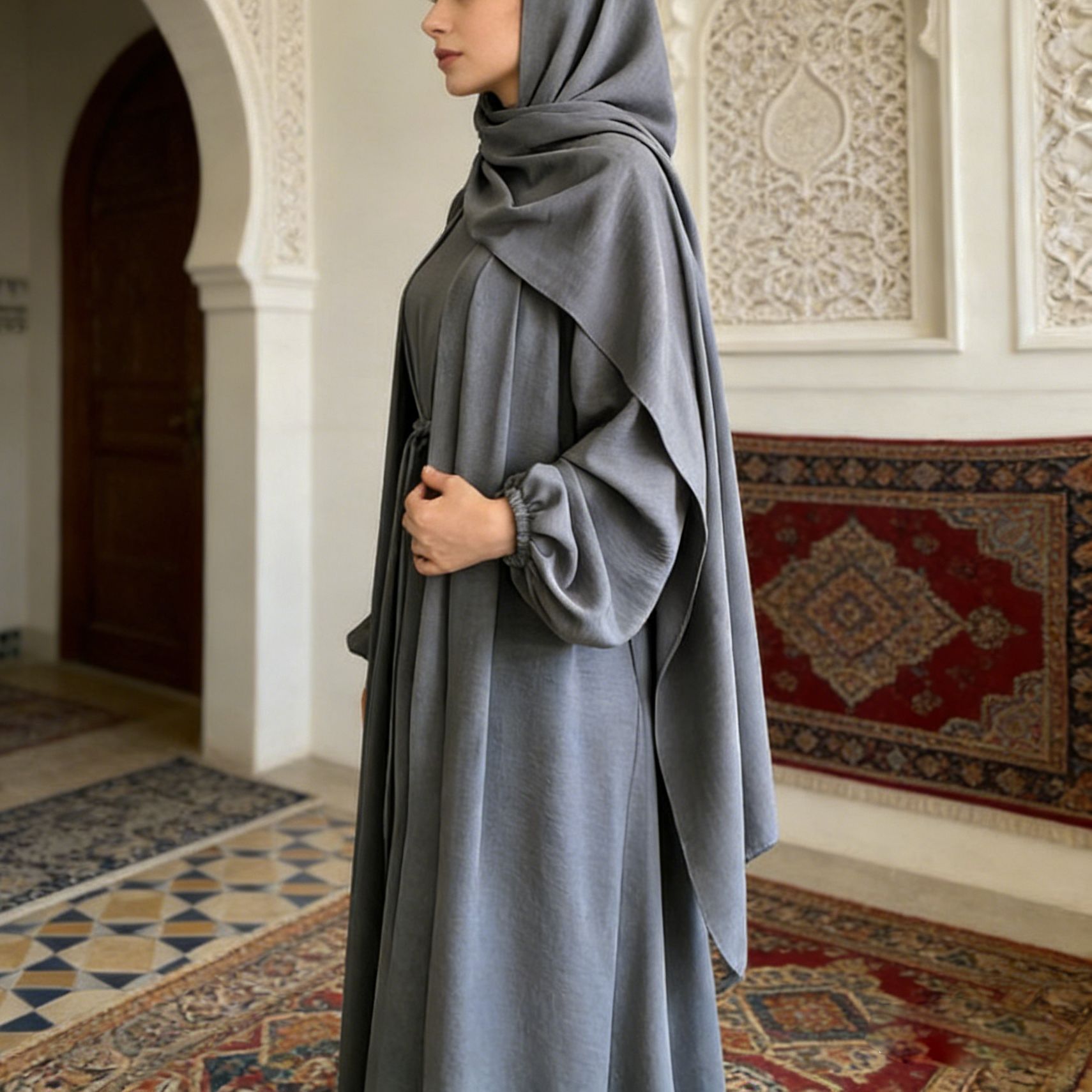 2026 New Cross-Border Abaya Turkish Dubai Robe Prayer Middle Eastern Muslim Women's Dress_ecoleips.com