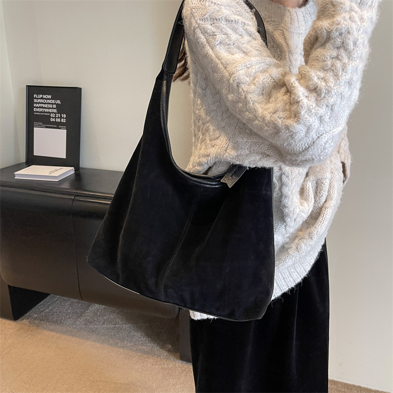 New Suede Shoulder With A High-end Feel, Reversible Design, Fashionable And Simple, Casual Style, Large Capacity Women's 008_voghion.com