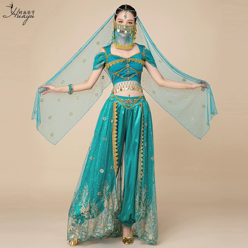 Хэллоуин выступление услуги Алладин Джасмин Belly Dance Экзотические услуги Женское западное танцевальное выступление набор