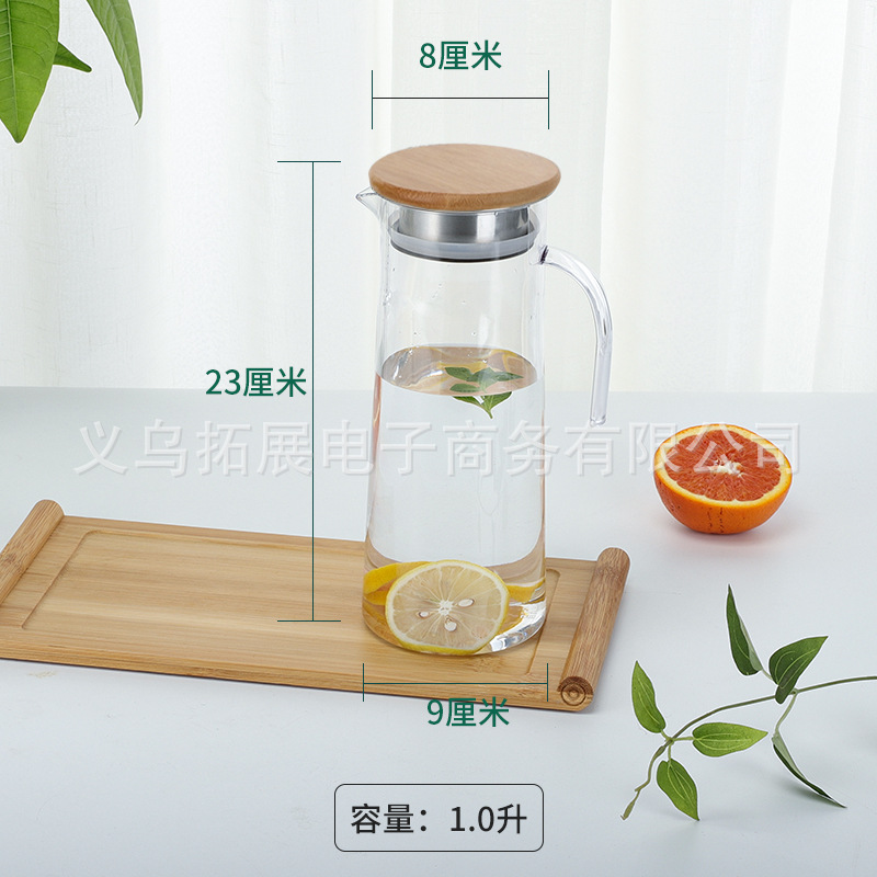 Jarra de acrílico jugo de plástico olla fría Hervidor de agua restaurante bar olla de bebidas resistente a altas temperaturas a prueba de explosiones olla de limón