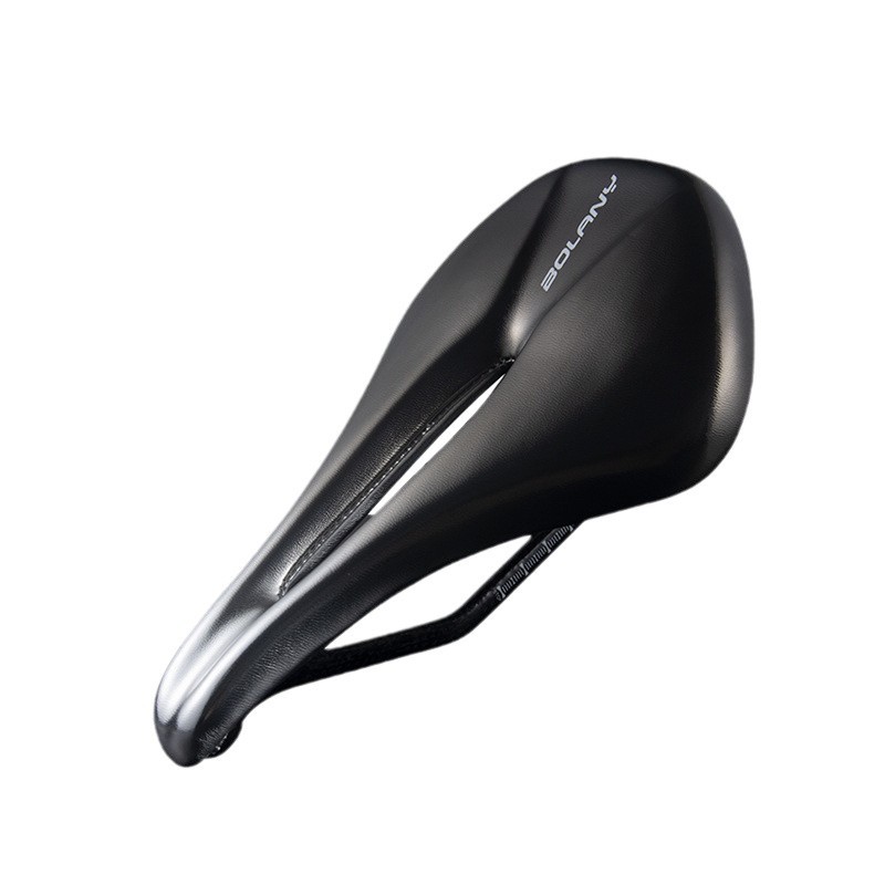 Bolany bicicleta de montaña cojín de fibra de carbono sillín de alta esponja elástica hueca transpirable amortiguador cojín del asiento de la bicicleta de carretera