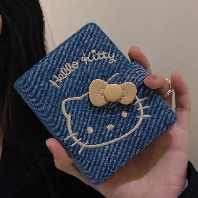 Hello Kitty Style Coin Purse, Popular Embroidered Small Bag, Same Style as on Xiaohongshu, Kt Cat Gift