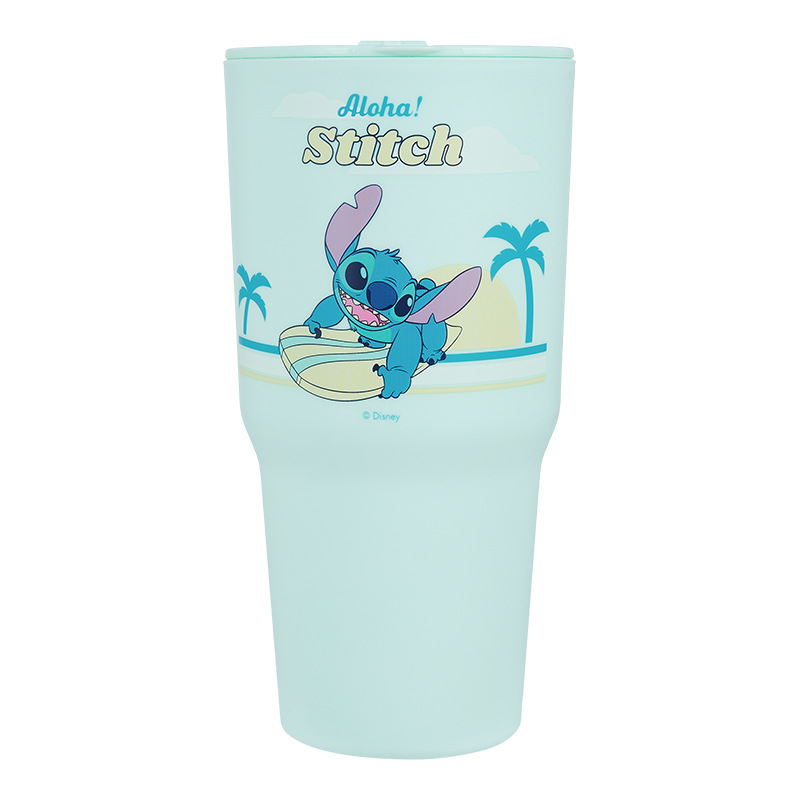 MINISO Mechuang Youpin Diss Stitch Series Vaso de plástico abatible 800ml Stitch