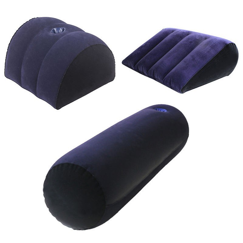 魔力三角情趣枕头抱抱枕多功能性爱枕充气植绒夫妻体位垫后入式垫
