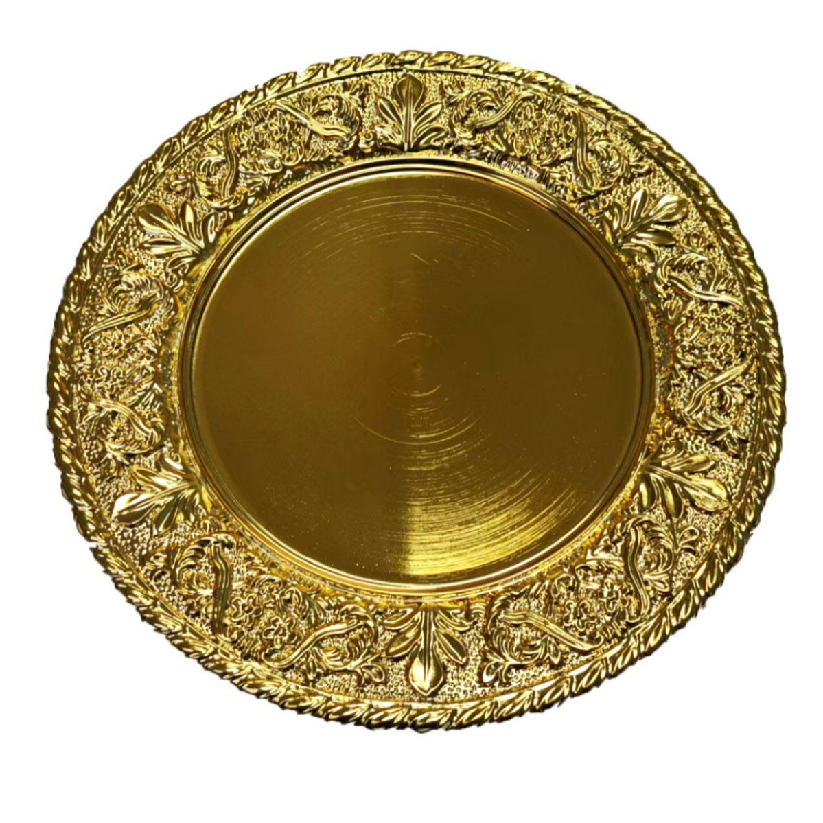 Boda de lujo ligera fiesta de hotel galvanizado desechable placa de plástico decoración placa de carga retro