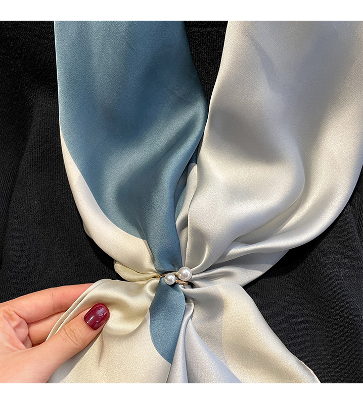 Nouveau foulard en soie assorti aux couleurs corennes 90cm grand foulard carrpicture4