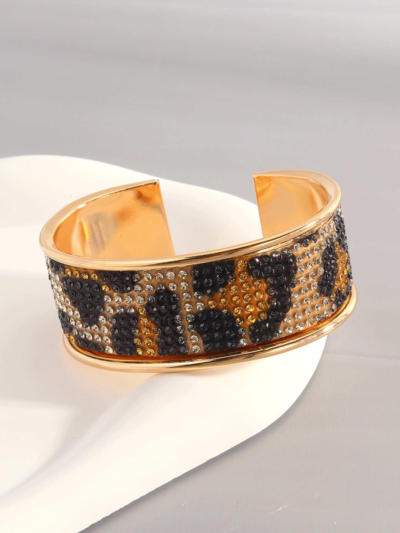 Plating Design Elegant Simple Style Geometric Leopard Zinc Alloy Bangles Wholesale