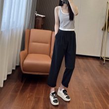尤同款！线下199!初秋高腰窄脚直筒萝卜裤弹力透气速干休闲裤女潮