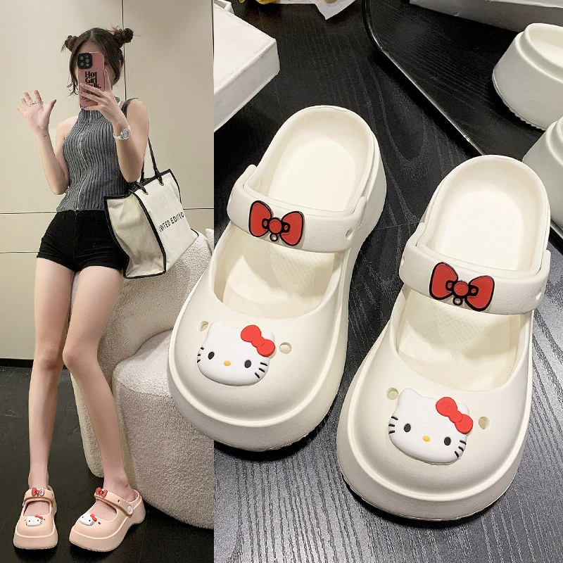 Hello kitty, картун-обувь, сланцы, слайды, пляжная обувь, мягкая подошва