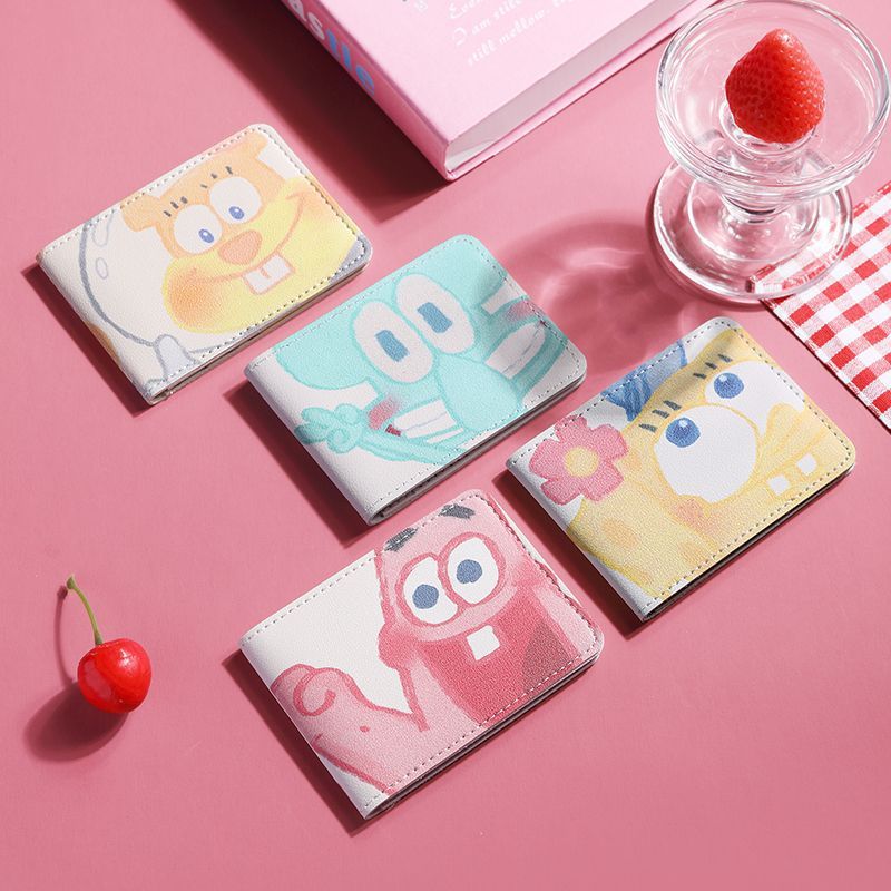 SpongeBob SquarePants cartoon driver's license protective case, 2-in-1 vehicle registration certificate and driver's license cover, high-quality PU leather case.