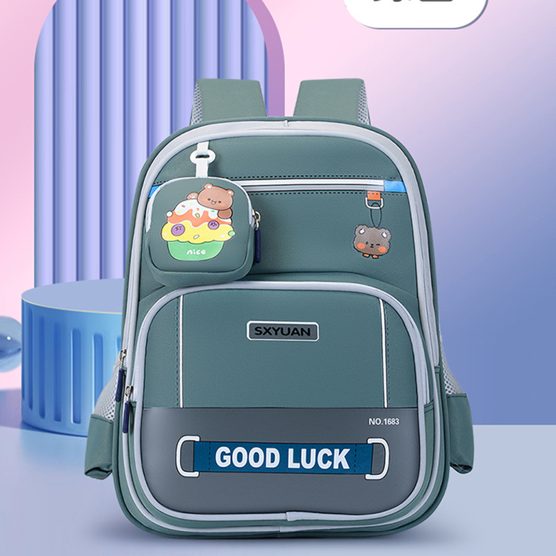 Mochila transpirable de estudiantes de primaria, mochila de niñas de grado 1,234, mochila de hombros de dibujos animados, mochila para niños pequeños