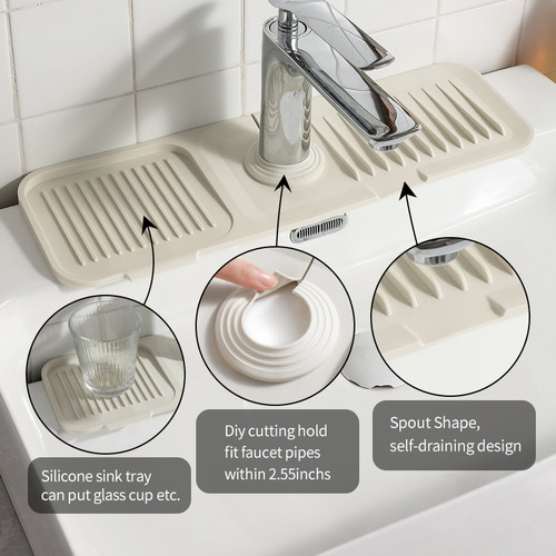 Taobao silicone faucet anti-splash drain pad sink anti-spill pad pool table water-retaining pad water-retaining plate