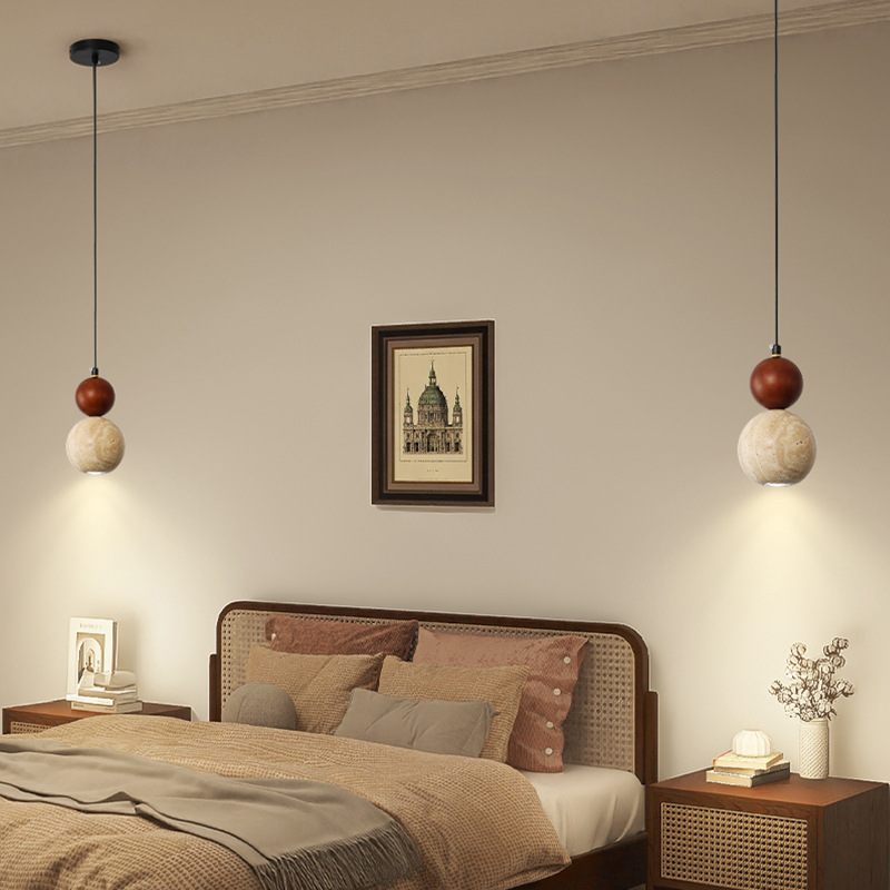 Cabecera de cama comedor dormitorio bar amarillo puerta de entrada piedra Bauhaus medieval americana candelabros retro casa diseñador colgante