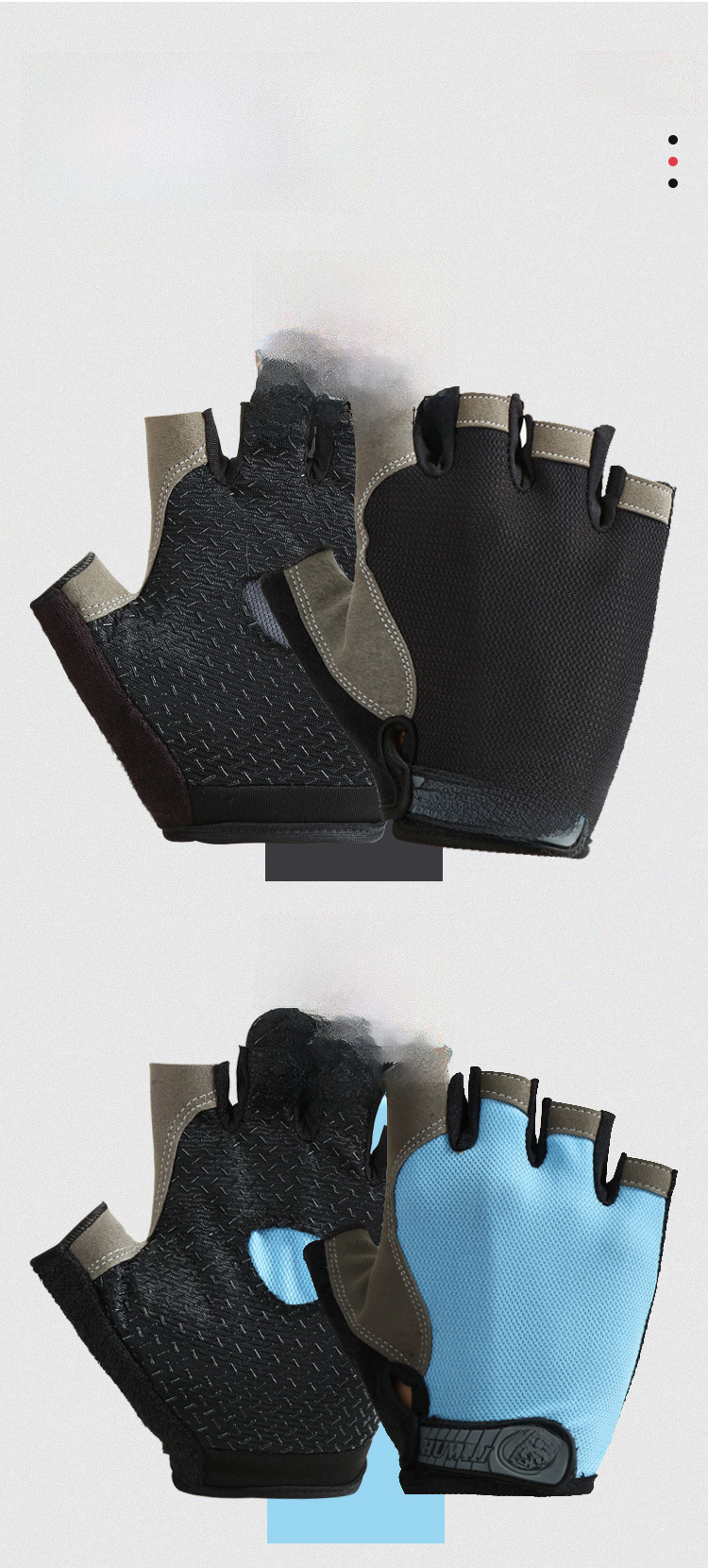 Gants demi-doigts printemps et été en gros hommes et femmes sports cyclisme alpinisme voyage pêche respirant yoga fitness séchage rapide_voghion.com