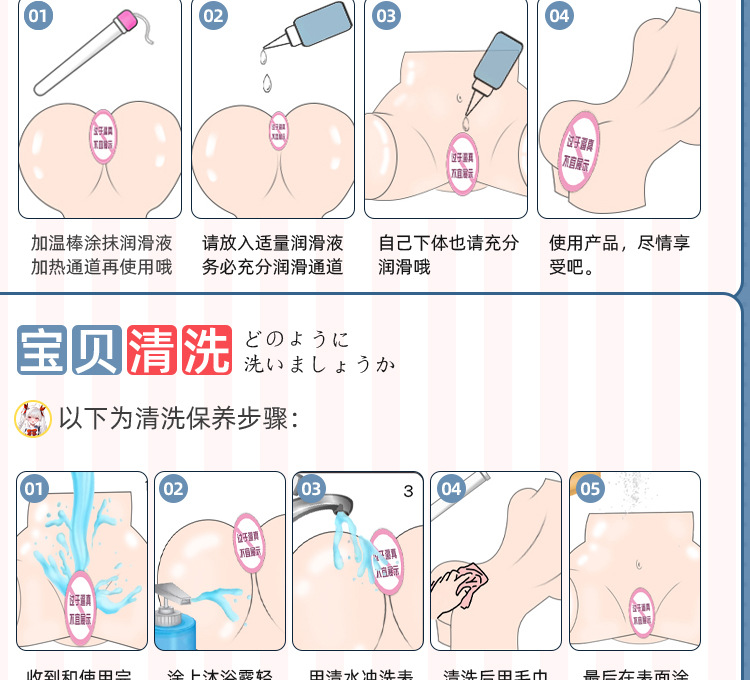 Jiuai Naiyou Male Masturbator Airplane Cup with Vaginal and Buttocks Mold in TPE — detail image 28
