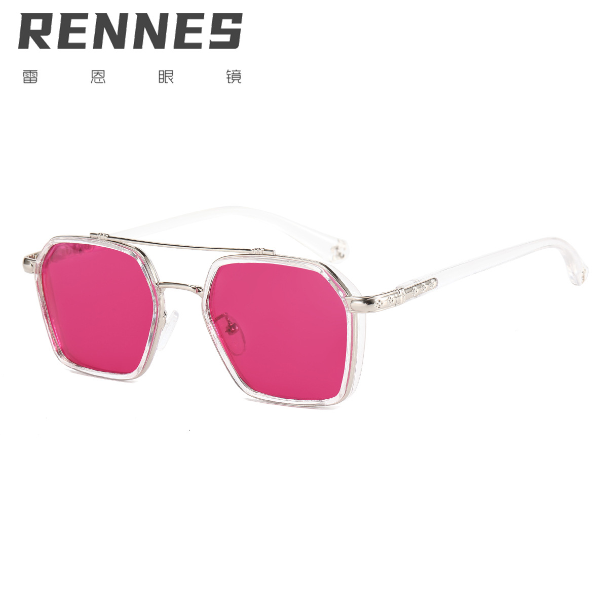 2021vintage metal doble haz hombres y mujeres gafas de sol que cambian de color grande marco gafas piloto marco gafas de cambio de color BS9301