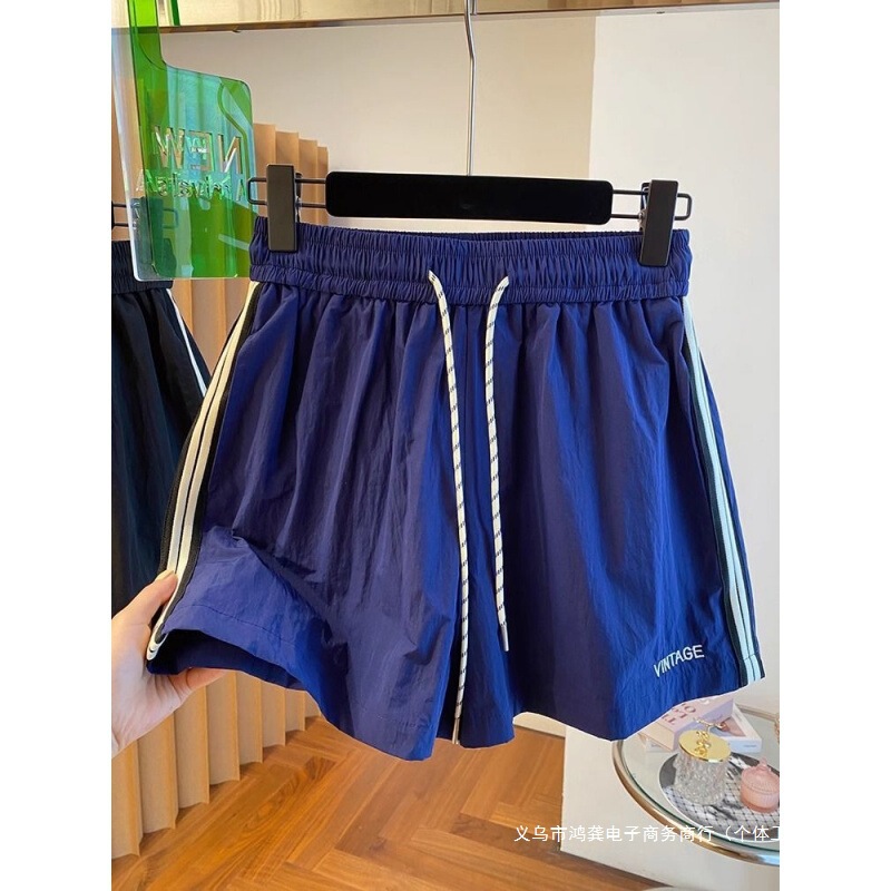 Cross-Border Quick-Dry Sports Shorts for Women, Spring, Autumn, Summer Thin Pants, Slimming Plus-Size Casual Long Pants, Hot Pants, Wide-Leg Pants