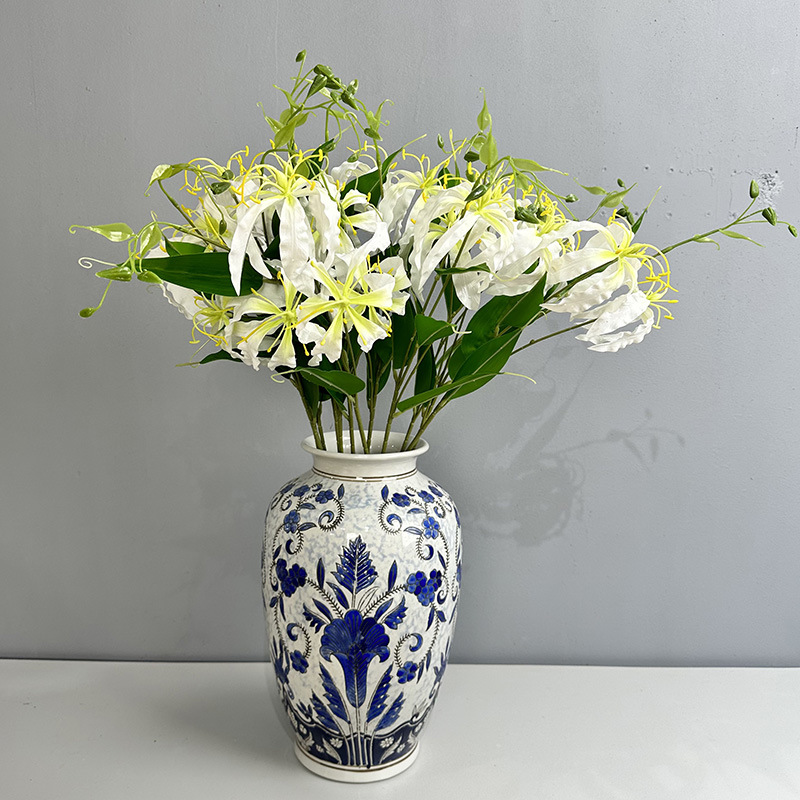 Artificial Flame Lily Nordic Style Home Decor For Wedding Flower_voghion.com