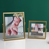 Creative Scandinavian metal photo frame, three dimensional decorations, glossy jewelry, brand sample, light luxury style, volume geometry