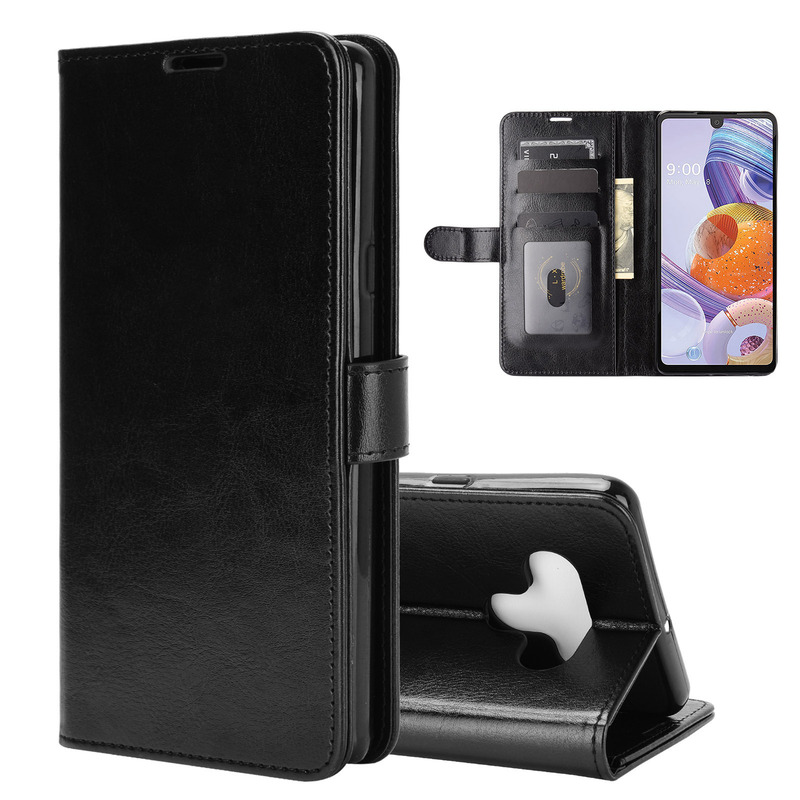 For LG STYLO 6 Crazy Horse Pattern Leather Case LG Style 3 Stand K22 Photo Frame Phone Case L-41A Wallet