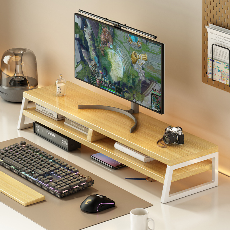 Computer Elevated Stand E-Sports Room Countertop Display Monitor Base Support Stand Multi-Functional Notebook Storage Rack