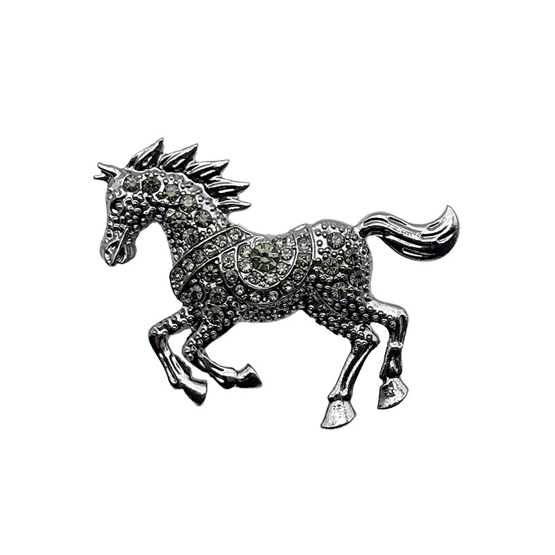 Elegante spilla zodiacale a forma di cavallo accessorio lusso_voghion.com