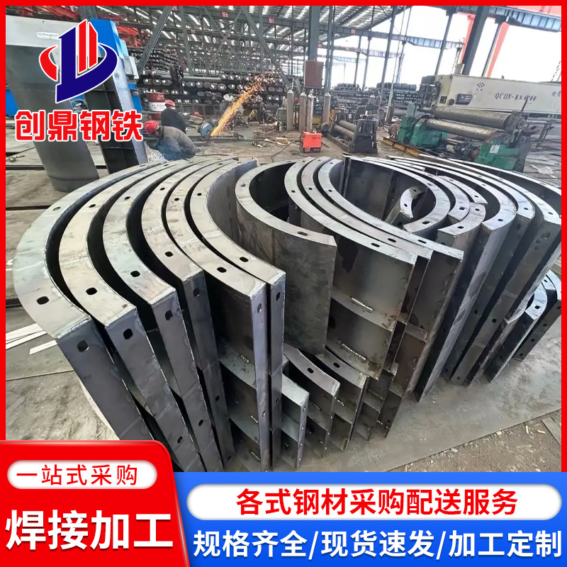 激光切割Q235国标钢结构电梯井架焊接格构柱厂房仓库钢构焊管折弯