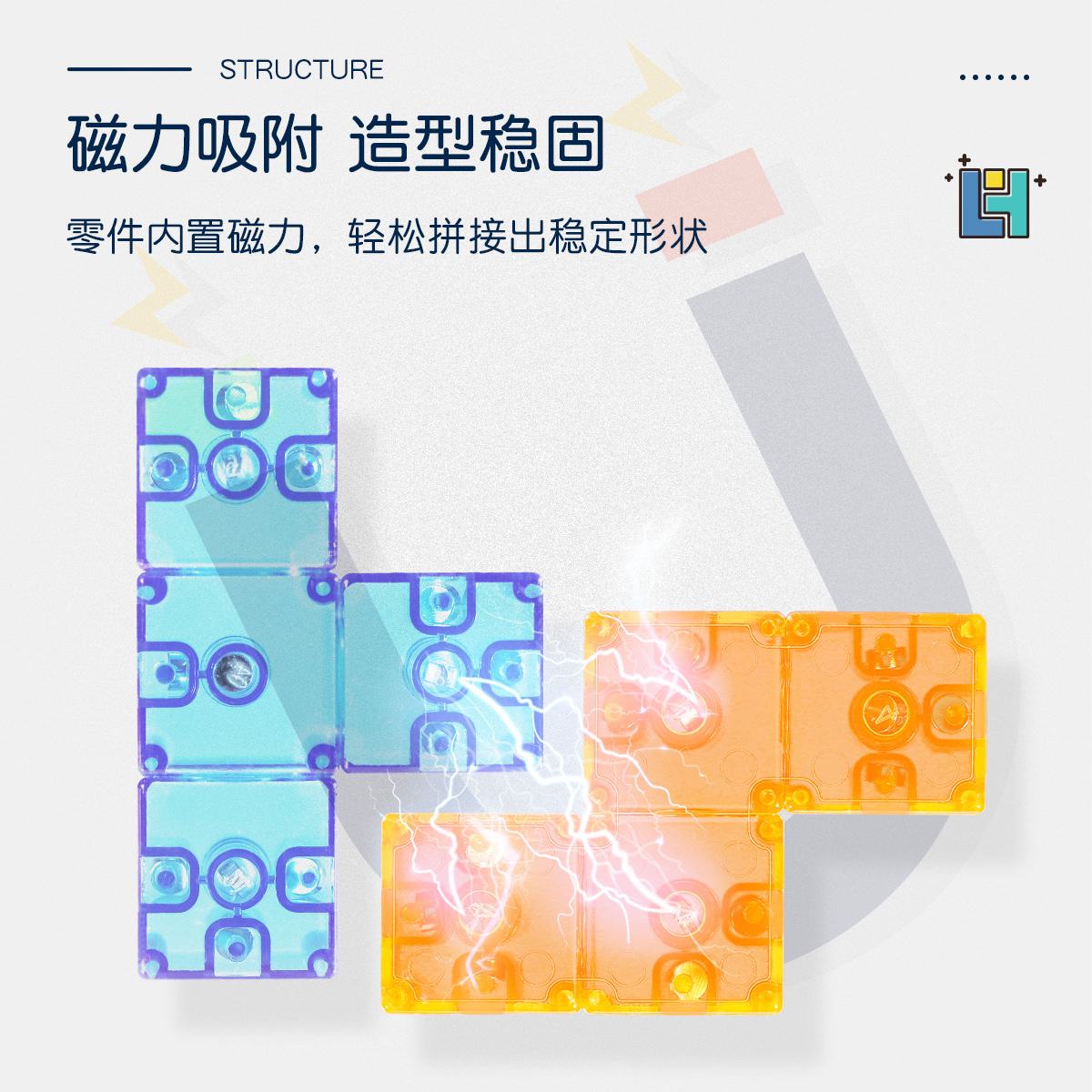 Yongjun imán magnético bloque de construcción cubo Rubik educación temprana cubo juguetes inteligentes para niños al por mayor cuadro de almacenamiento magnético fuerte