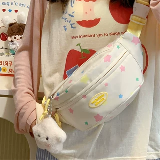 可爱女2025新款斜挎包设计感小众单肩小背包超火包包运动胸包腰包