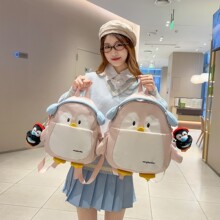 小众卡通毛绒绒双肩包女小学生书包初中女生可爱出游小背包毛毛包