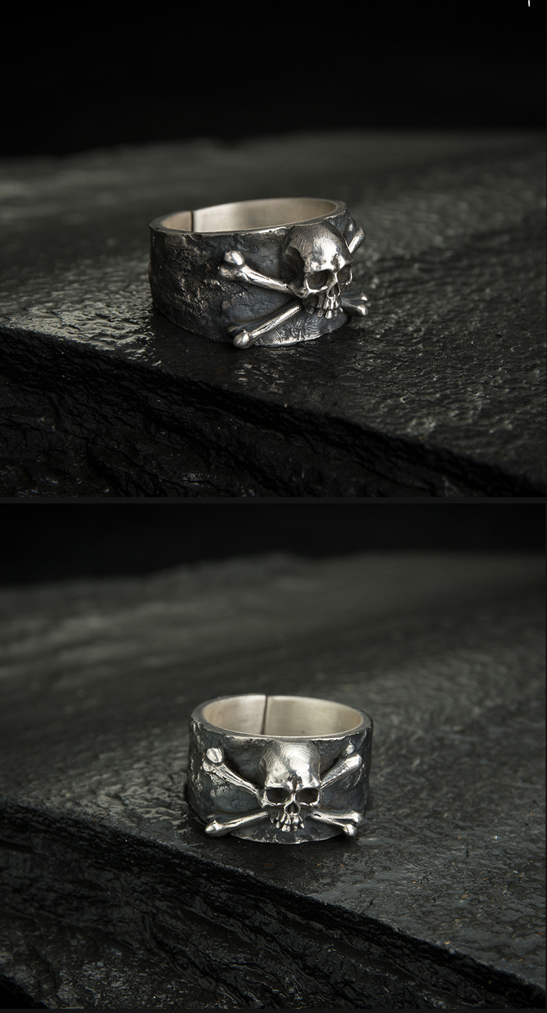 Adjustable Punk Skull Ring – Retro Motorcycle & Hip-Hop Style