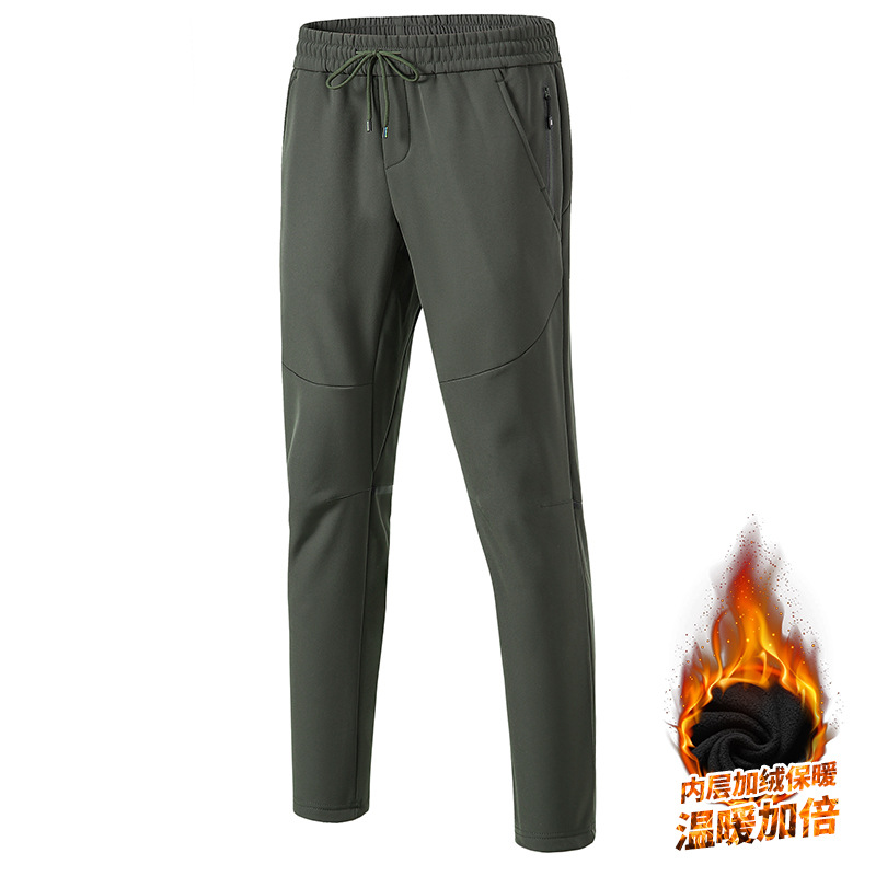 Pantalones de combate al aire libre hombres y mujeres pareja de invierno a prueba de viento impermeable forrado de lana deportes soft shell transpirable montañismo pantalones al por mayor