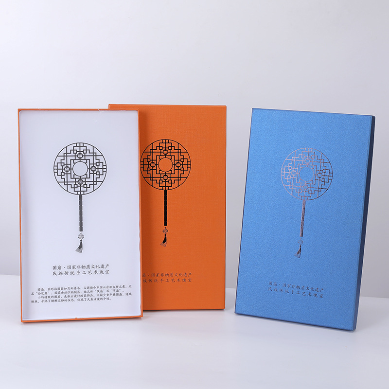 精致古代刺绣扇子包装盒装扇子礼品收纳盒空盒子手提礼袋套装现货