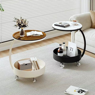 Creative Small Coffee Table, Living Room Sofa Side Table, Accessible Luxury and High-End Sense, Removable Simple Modern Bedside Table Storage Rack
