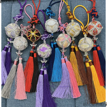 广西民族特色手工中国结双流苏绣球挂件刺绣成品纪念品4公分