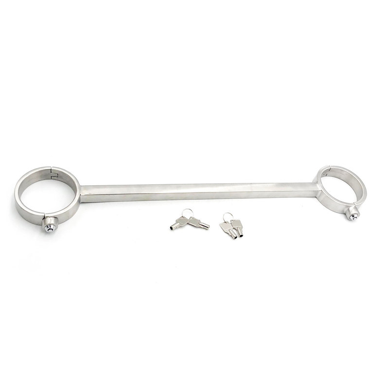Heidi Stainless Steel Press Lock Fixed Foot Handcuffs Adult Sex Toy Shackles Neck Shackles Alternative Toys