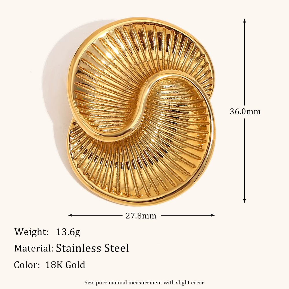 팔무늬 브로치-골드